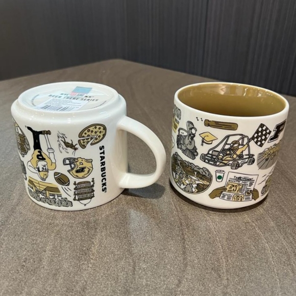 Set of 2 NEW 14oz Starbucks Purdue Been There Campus Collection mugs - Picture 4 of 9